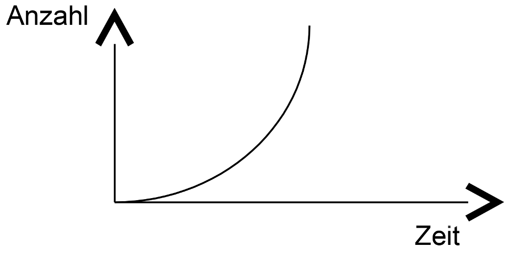 exponentielles Wachstum von Bakterien