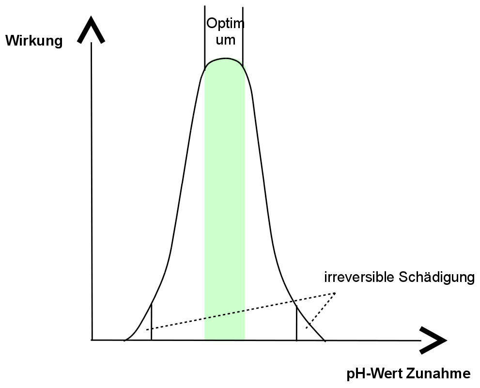 pH-Optimum als Diagramm