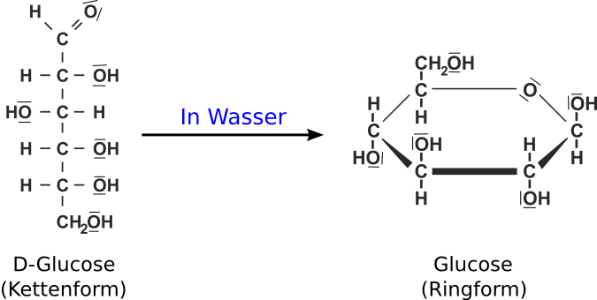 Ringschluss bei Glucose