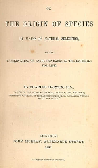 Deckblatt"Origin Of Species" Charles Darwin