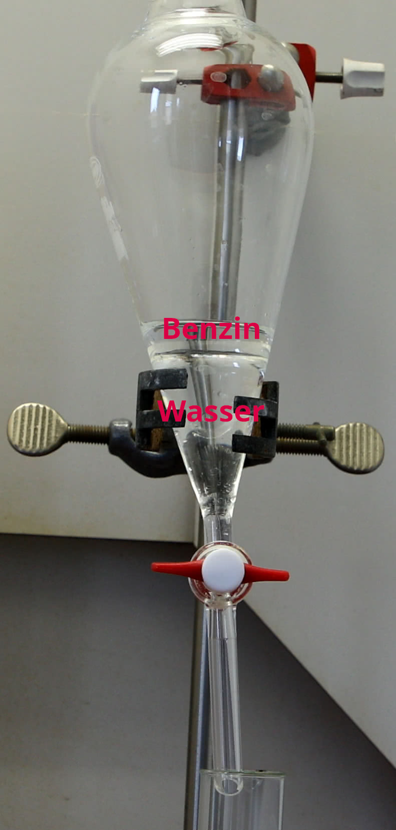 Öl-Wasser-Trennung mit dem Scheidetrichter